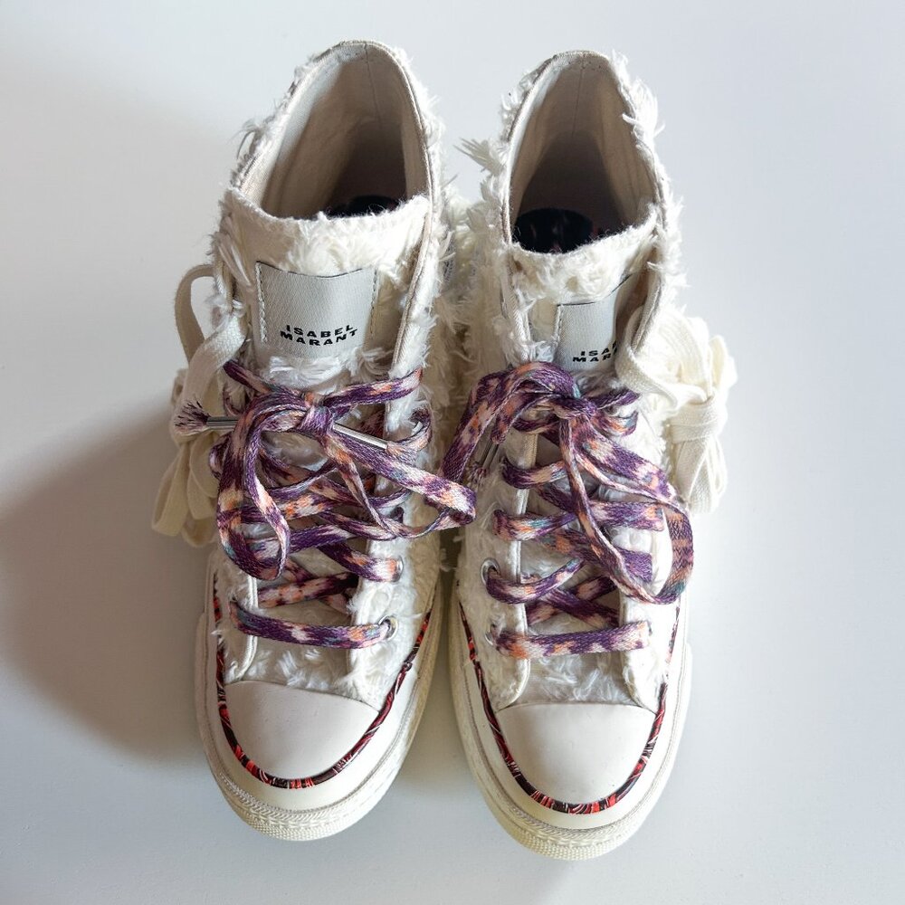 NWOB Converse x Isabel Marant Chuck 70 Textured Wedge High Top Sneakers Size 7.5 - Picture 3 of 10